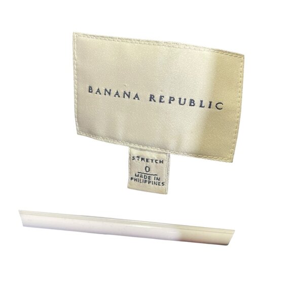 Banana Republic Womens Navy Blazer Size 0 Stretch Single Button - Picture 3 of 4